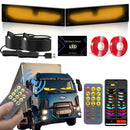 2PCS Devil Eyes Light Truck LED Windshield Eyes Custom Flexible Neon Matric Panel Car LED Display Flashing Evil Eyes For Cars