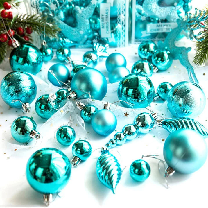 Christmas Tree Electroplating Pendants 24/30pcs Elk Snowman Ball Xmas Ornaments New Year 2023 Naviadad Home Decor Navidad 2022