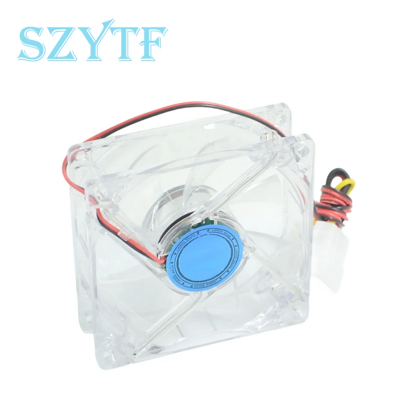 SZYTF  1PCS PC Computer Fan Case Cooling Fan Unit Fan 8025 8cm With Green LED Lights Chassis Fan 80 * 80 * 25