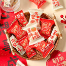 2025 Chinese New Year Snowflake Crispy Packaging 100Pcs 7x10cm Baking Cookie Machine Sealed Candy Bags