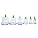 6Pcs Vacuum Cupping Sets with Pumping Gun Suction Cups Back Massage BodyCup Detox Anti Cellulite Therapy Cans Healthy CareJars