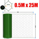 BRIEFNESS Hexagonal Chicken Wire 25mm Mesh, 1m Height Garden Fence, Rabbit/Poultry Netting, Bird & Rat Proof Animal Enclosure