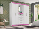 4 Doors Araplac Beijing 4 Doors Wardrobe with Mirror