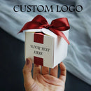 Custom Logo Wedding Favors Gift Box With Ribbon Candy Boxes For Christening Baby Shower Birthday Event Party Supplies