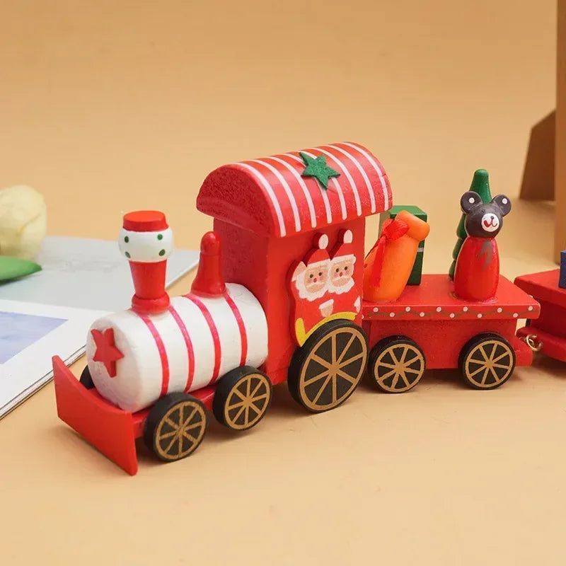 New Wooden/Plastic Train Christmas Ornament Merry Christmas Decoration for Home 2023 Xmas Gifts Noel Natal Navidad New Year 2024