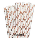 25pcs Foil Gold Silver Disposable Drinking Paper Straws Rainbow for Birthday Wedding Christmas Party Event Supplies