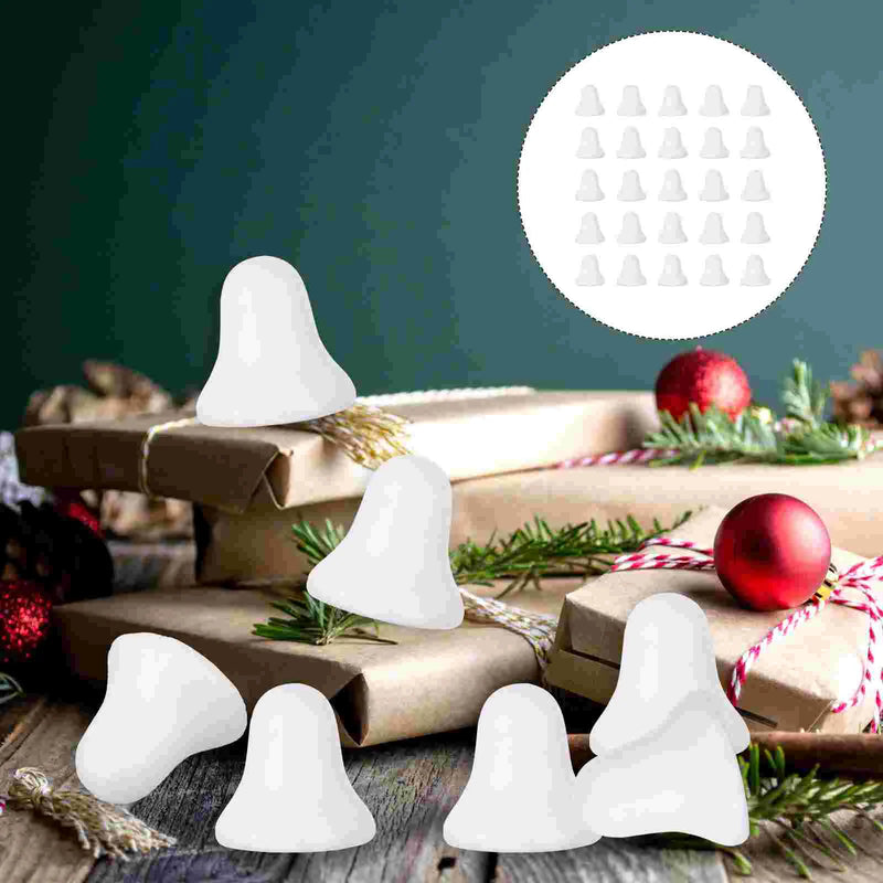 50 Pcs Polystyrene Jingle Bell Foam Bells Shape Crafts Bubble Foams Mold DIY Mould Christmas Tree