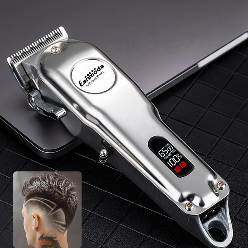 All Metal Hair Trimmer Machine Beard Clipper Electric Shaver for Men High Power Professional Cutter For Hairdresser Barber Shop