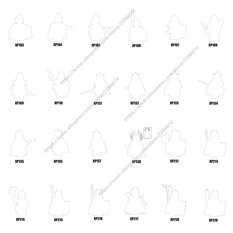 Series-104 Medieval Movie Knights Figure Building Blocks toys XP103 XP104 XP105 XP106 XP107 XP108 XP109 XP110 XP131 XP132