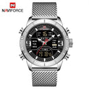 NAVIFORCE Men Watch Top Luxury Brand Man Military Sport Quartz Wrist Watches Stainless Steel LED Digital Clock Relogio Masculino