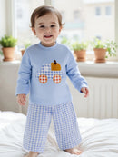 Adorable Infant Baby Halloween Costume Ghost Print Romper Jumpsuit with Hat 2 Piece Set for Boys and Girls