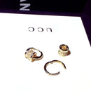 2023 New Designer Earrings Round Super Shiny Zircon Earrings Charming Luxury Women's Jewelry Cute Girl Gift Christmas Gift