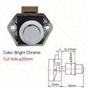 10PCS KAK Camper Car Push Lock 20mm RV Caravan Boat Motor Home Cabinet Drawer Latch Button Locks For Furniture Hardware