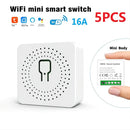 16A Mini Wifi DIY Light Switches Module 2-way Control Work With Tuya Smart Life Alexa Alice Google Home