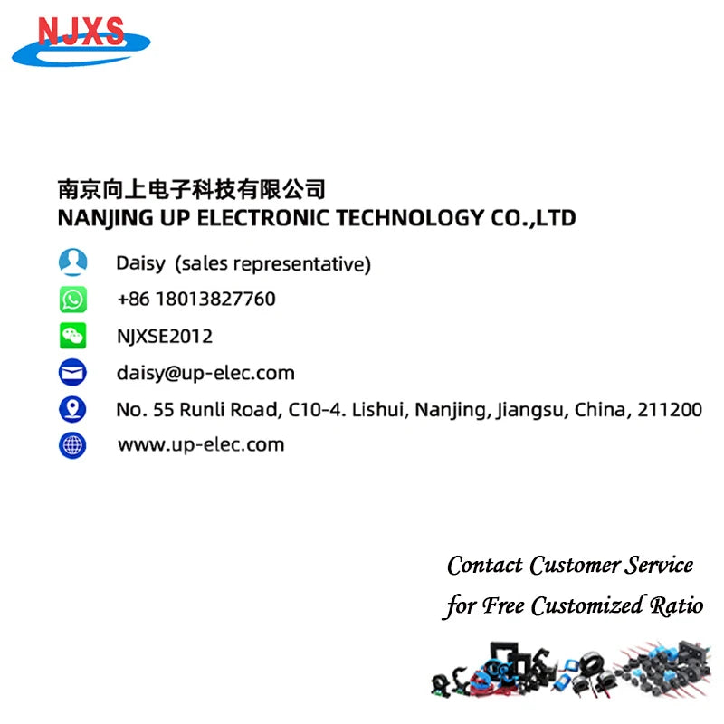 NJXS Mini Current Transformer Precision Coil CT 5A 10A 20A 30A 50A 100A 150A/ 50mA 100mA Micro Lead Wire Toroidal Transformer AC