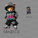 Playful Bear Ironed Sticker Clothes DTF Halloween Thanksgiving Fashion T-shirt Hoodie DIY Jacket Patch Heat Transfer Sticker