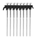 10/2pcs Metal Tent Spikes Camping Pegs Drill in Ground Anchors Heavy Duty Spiral Screw with Hex Socket Stakes Camping Stakes