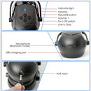 CE Bluetooth Ear Muffs Adjustable Cap-mounted Earmuff Safety Helmet Attachable Hard Hat Earmuff Hearing Protection Outdoor work