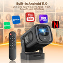 XGODY Gimbal 5 Pro Full HD 1080P Projector WiFi LCD LED 4K Video Movie Beam Android Projector Home Theater Cinema Beamer 1GB 8GB