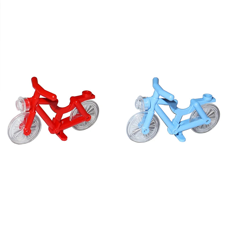 MOC Bricks Chrome Bike Bicycle Scooter Model Building Block Little Sheep Motorcycle City Traffic Bicycle Motor Vehicle Car