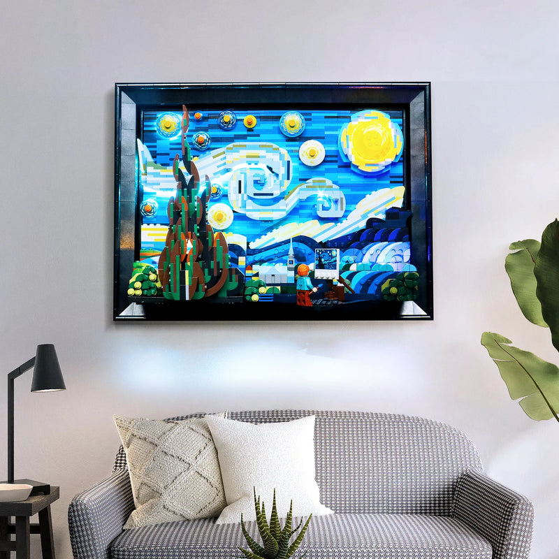 Building Blocks Light For 21333 Ideas The Starry Night Vincent Van Gogh(NOT Include the Model) LED Lighting Accessories  DIY Toy