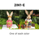 Easter Bunny Rabbit Straw Figures Decoration 35cm Easter Straw Easter Rabbit Bunny Figurine Home Garden Wedding Ornament