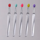 Soft Silicone Applicator Sticks Nail Powder Applying Manicure Brush Tools Washable Nail Art Silicone Pen For Uv Gel Polish