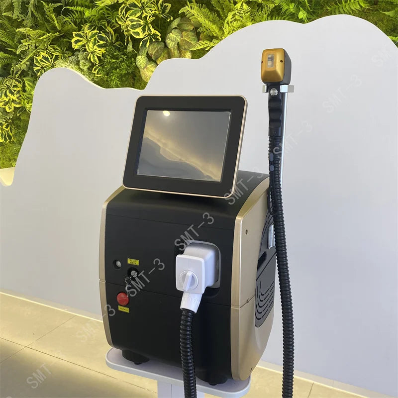 Portable 808 755 Alexandrite Device 3 Waves Permanent Professional Diode Ice Titanium Laser Body Hair Removal Machine