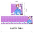 Disney Princess Sofia Theme Birthday Party Decoration Baby Shower Girl Party Cartoon Tableware Set Balloons Decor Event Supplies