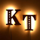 Custom Letters LED Night Light Wooden Engraved Name Home Decor Wedding Birthday Party Christmas New Year Decoration Lover's Gift