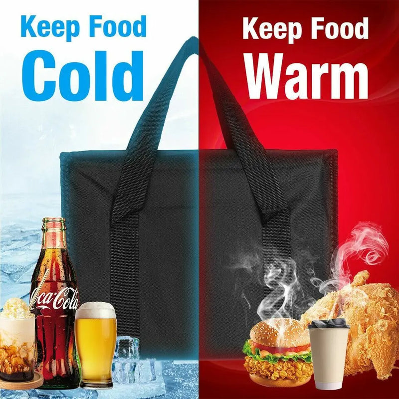 Large Food Delivery Insulated Bags Folding Insulation Picnic Ice Pack Food Thermal Bag Drink Carrier Insulated Beer Delivery Bag