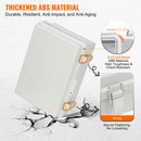 SucceBuy Outdoor Electrical Junction Box ABS Plastic&Hinged Cover Stainless Steel Latch IP67 Waterproof for Electrical Projects