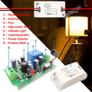Wireless Smart Light Switch RF 433MHz Remote Control Switch AC 95-250V 10A Module 86 Wall Panel for Bedroom,Gallery Lights Lamp