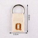1Pc Aesthetic Initial Embroidery Alphabet Keychains Fabric DIY 26 Letters Unique Keyring Charms For Pouch Bags Accessories Gift
