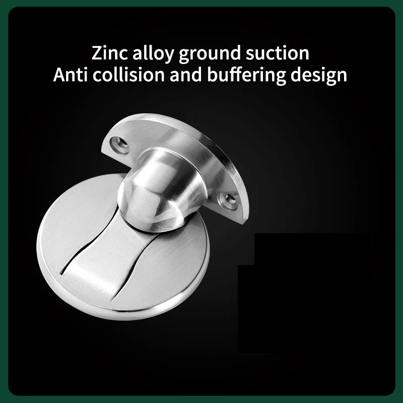 Non Punching Invisible Suction Bedroom Door Adjustable Anti-collision Strong Magnetic Zinc Alloy Door Stopper