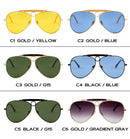 JackJad New Fashion 3138 SHOOTER Style Vintage Aviation Sunglasses Metal Circle Brand Design Sun Glasses Oculos De Sol With Hood