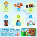 Magnetic Building Blocks Mine World Magnet Cubes Forest Set for Boy Girl Kid Age 3+ DIY Model Children STEM Sensory Toy Gift