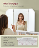 VASAGLE Dressing Table with Large Rectangular Mirror, Vanity Table with 2 Drawers and 3 Open Compartments, Vanity Table, Modern