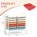 12 Drawers Rolling Storage Cart for Home and Office