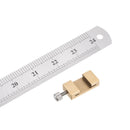 2 in 1 Stainless Steel Ruler with Scriber Block 60cm/24" Metric and Inch Metal Ruler with 30mmLong Brass Locating Vernier Slider