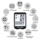 WEST BIKING Waterproof Wireless Bicycle Computer Wired LED Speedometer MTB Bike Cycling Odometer Stopwatch White Green Backlight