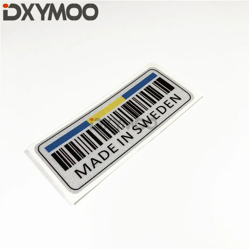 Car Styling Decals Fashion National Flag Bar Code Creative MADE IN ITALY Germany France Sweden Stickers