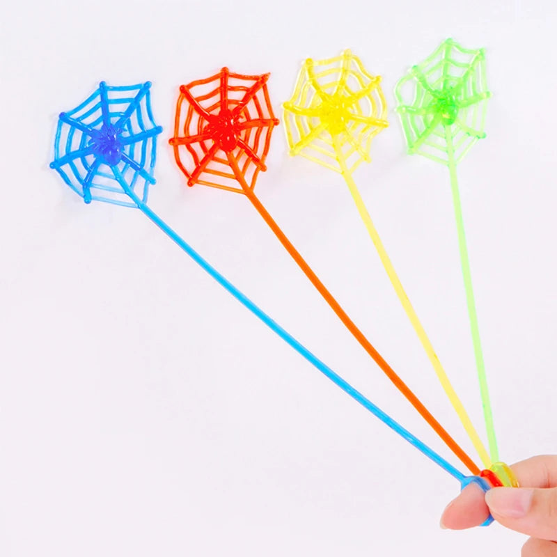 15Pcs Stretchable Climbing Spider Web Tricky Toys for Kids Birthday Party Favors Baby Shower Goodie Bags Halloween Carnival Gift