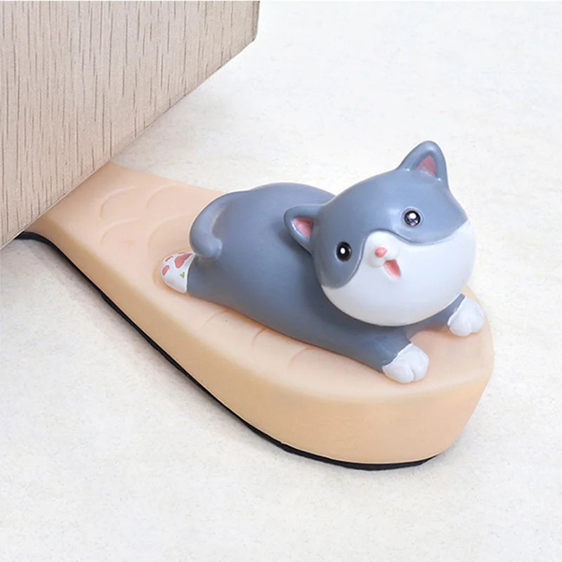 Cute Door Stop Stoppers Block Wedge Door Stopper Home Office Door Rear Retainer Nail-free Anti-collision Stop Furniture Hardware