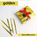 8/10cm Multicolor Wire Metallic Twist Ties For Party Candy Bag Packaging Cello Bags Ligation Lollipop Dessert Sealing Twist Tie