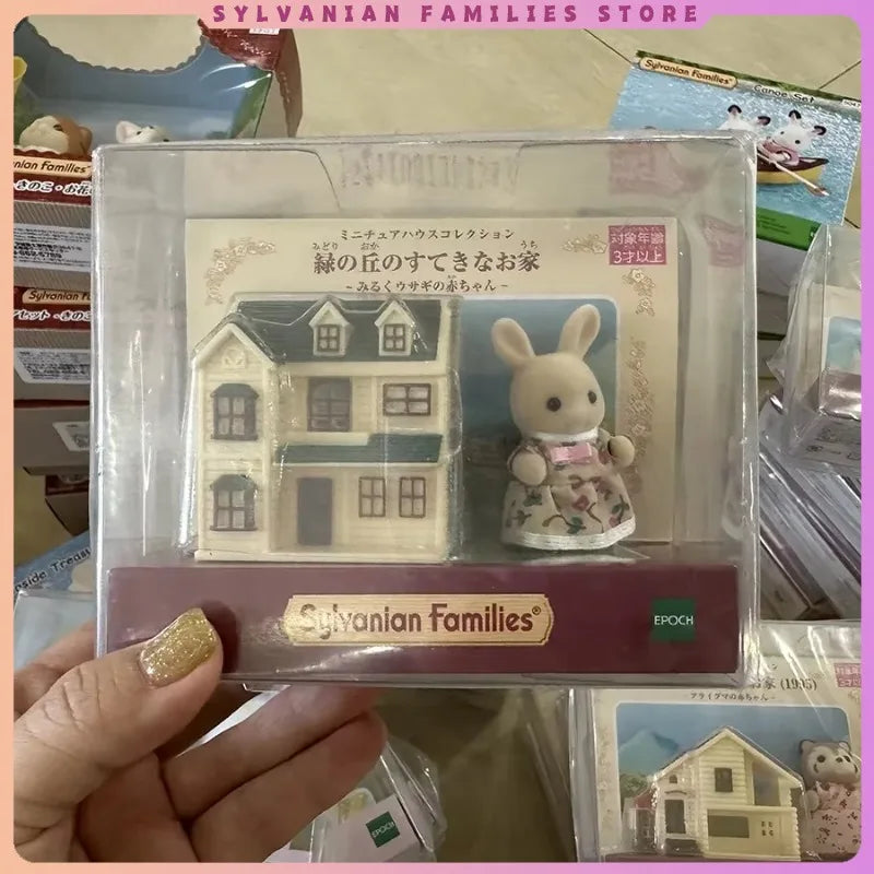 A Set Sylvanian Families Anime Girl Figures Baby Raincoat Easter Fruit Kawaii Cute Room Decoration Christmas Gift For Kid Toys
