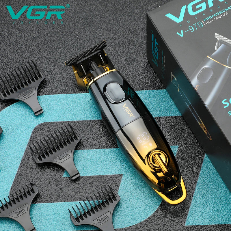 VGR Hair Cutting Machine Cordless Hair Trimmer Professional Barber Hair Clipper Digital Display Haircut Trimmer for Men V-979