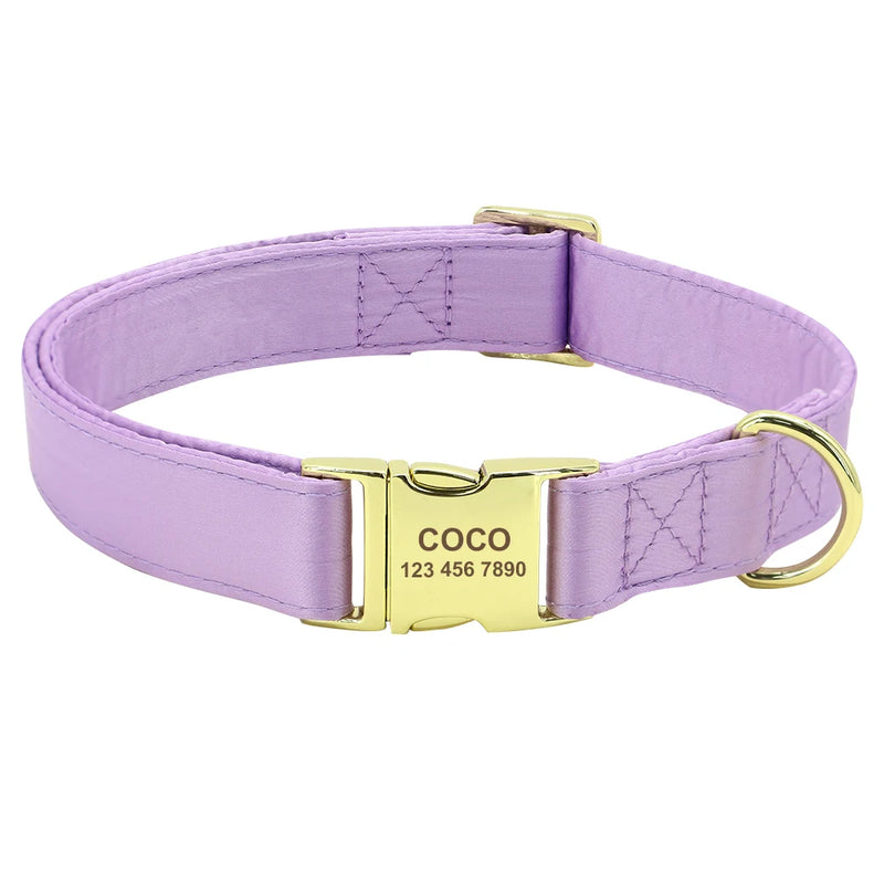 Personalized Dog ID Collar Cute Bowknot Pet Necklace Dog Buckle Collars With Bow Tie Flower Accessories For Small Large Dogs