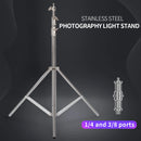 280cm Air Pressure Tripod Bearing 10kg for Camera Stainless Steel Light Stand For Ring Light Live Youtube and Photography Soft