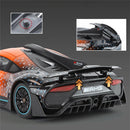 1:18 Benzs One Alloy Sports Car Model Diecasts Metal Concept Racing Vehicles Car Model Sound and Light Simulation Kids Toys Gift